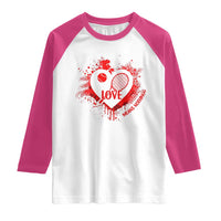 Love Means Nothing To A Tennis Player Raglan Shirt Valentines Day Gift - Wonder Print Shop