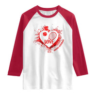 Love Means Nothing To A Tennis Player Raglan Shirt Valentines Day Gift - Wonder Print Shop