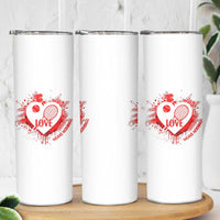 Love Means Nothing To A Tennis Player Skinny Tumbler Valentines Day Gift - Wonder Print Shop
