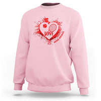 Love Means Nothing To A Tennis Player Sweatshirt Valentines Day Gift - Wonder Print Shop