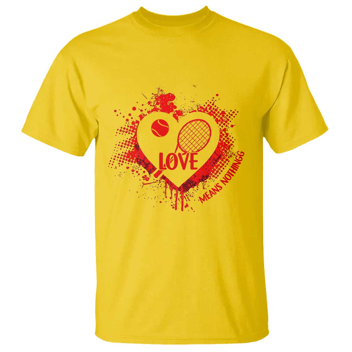 Love Means Nothing To A Tennis Player T Shirt Valentines Day Gift - Wonder Print Shop