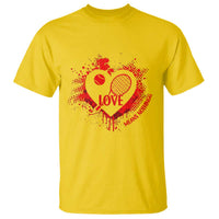 Love Means Nothing To A Tennis Player T Shirt Valentines Day Gift - Wonder Print Shop