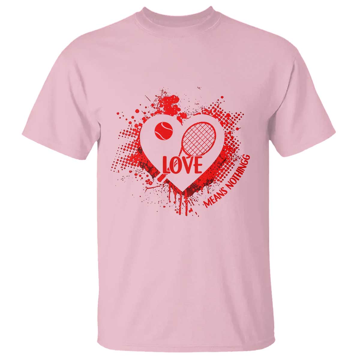 Love Means Nothing To A Tennis Player T Shirt Valentines Day Gift - Wonder Print Shop