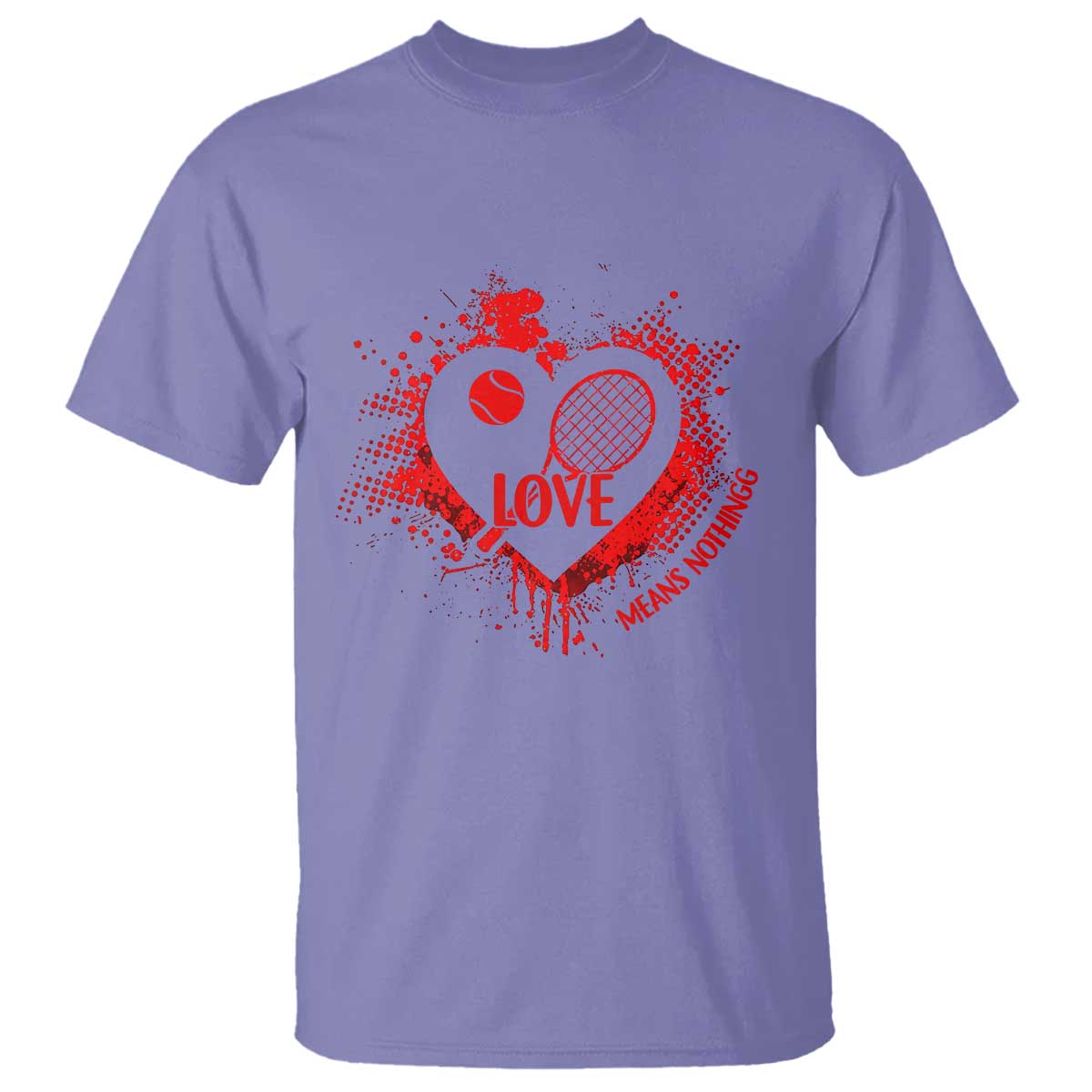 Love Means Nothing To A Tennis Player T Shirt Valentines Day Gift - Wonder Print Shop