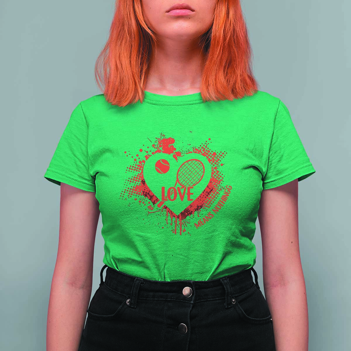 Love Means Nothing To A Tennis Player T Shirt For Women Valentines Day Gift - Wonder Print Shop