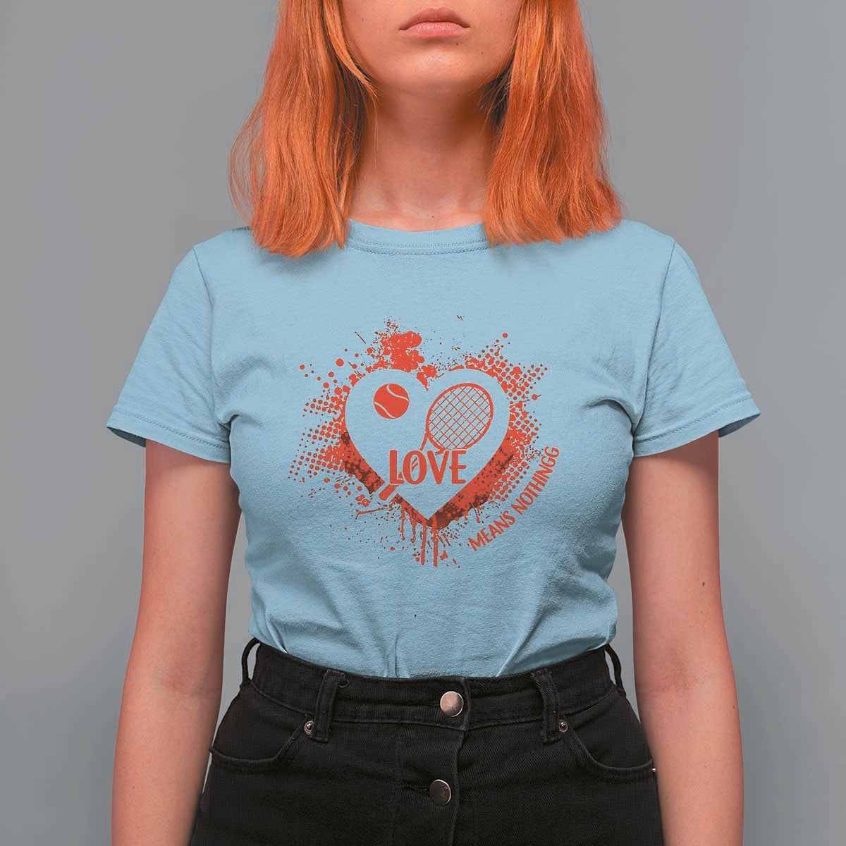 Love Means Nothing To A Tennis Player T Shirt For Women Valentines Day Gift - Wonder Print Shop