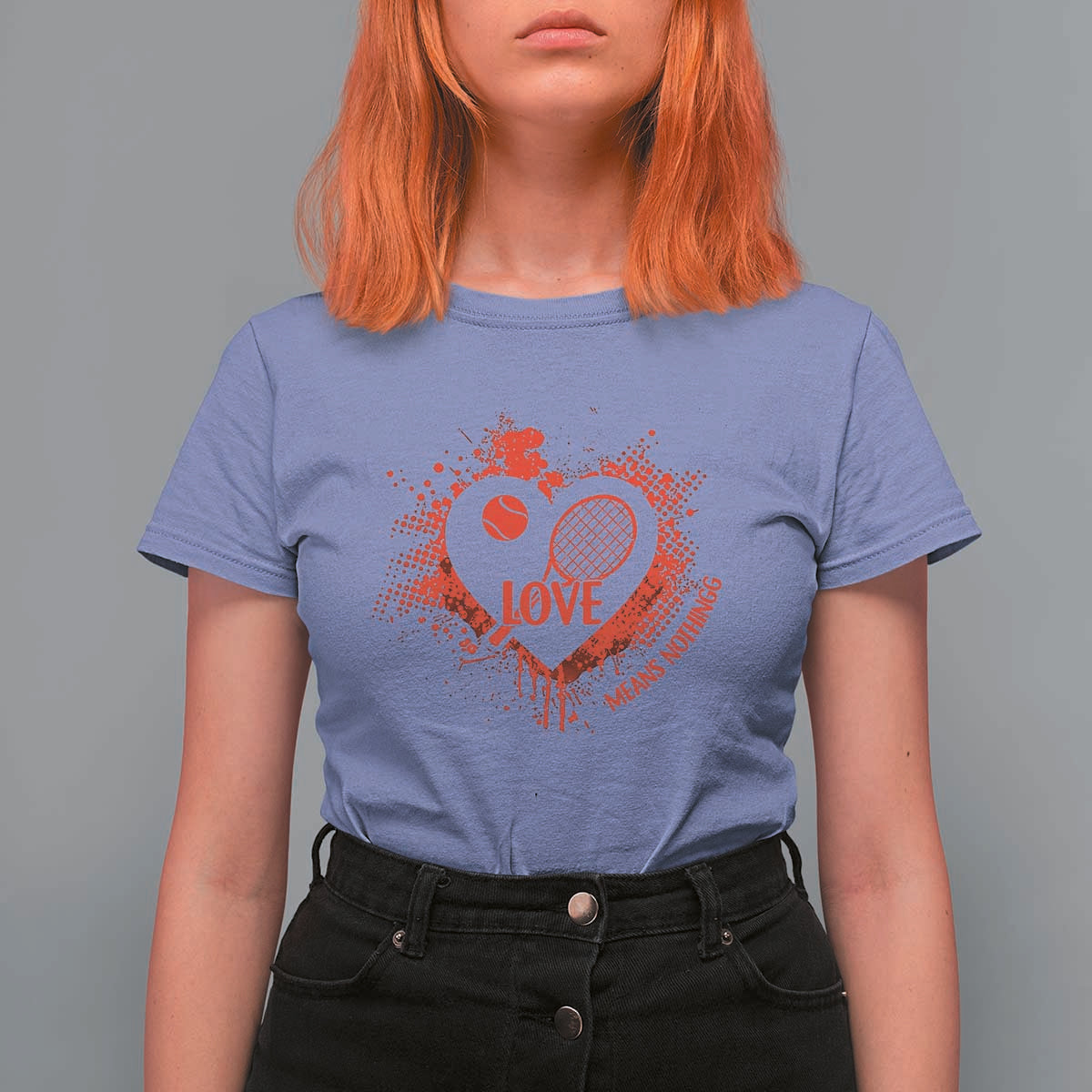 Love Means Nothing To A Tennis Player T Shirt For Women Valentines Day Gift - Wonder Print Shop