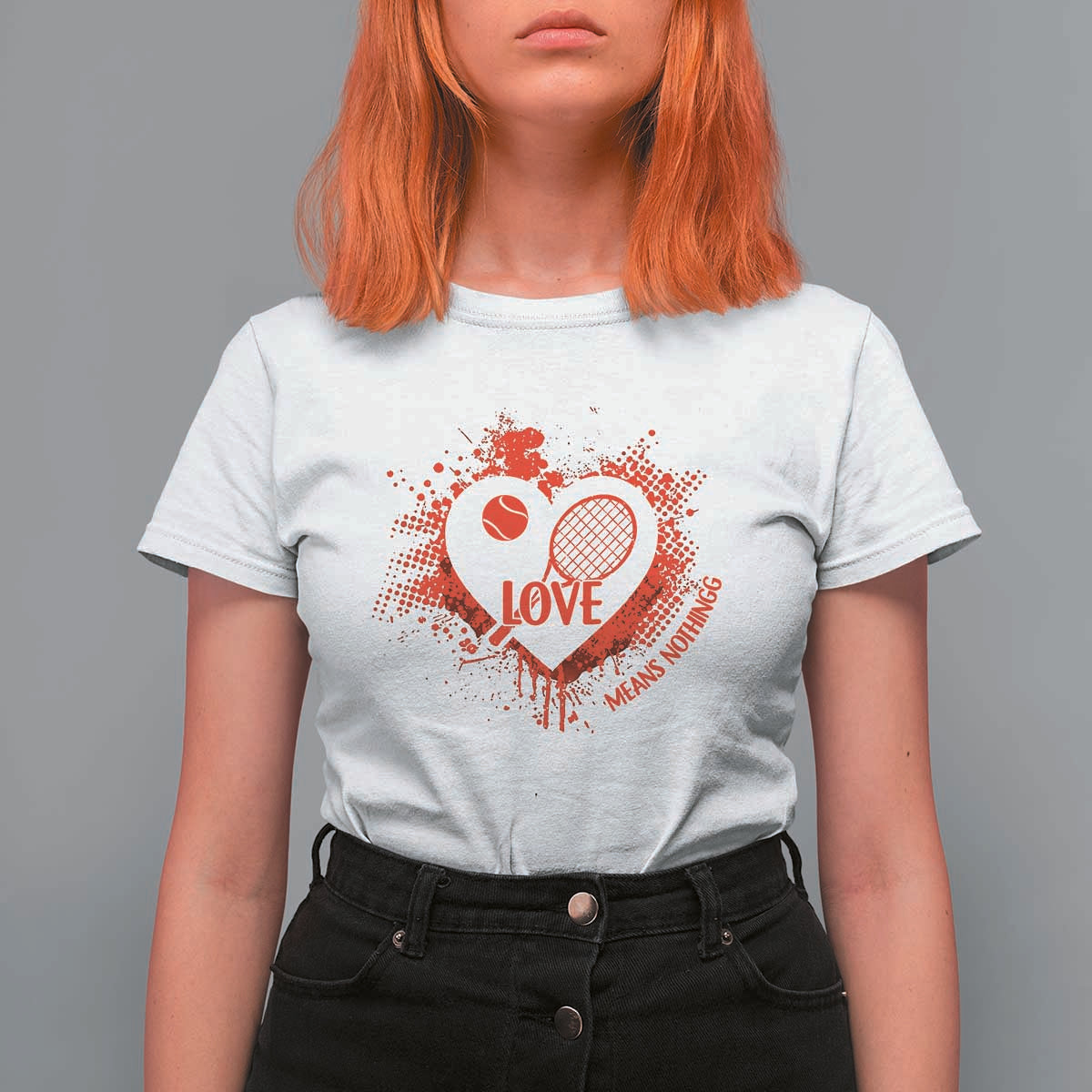 Love Means Nothing To A Tennis Player T Shirt For Women Valentines Day Gift - Wonder Print Shop