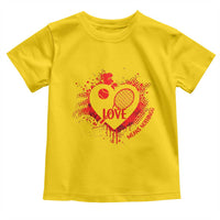 Love Means Nothing To A Tennis Player Toddler T Shirt Valentines Day Gift - Wonder Print Shop