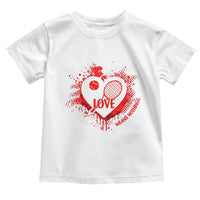 Love Means Nothing To A Tennis Player Toddler T Shirt Valentines Day Gift - Wonder Print Shop
