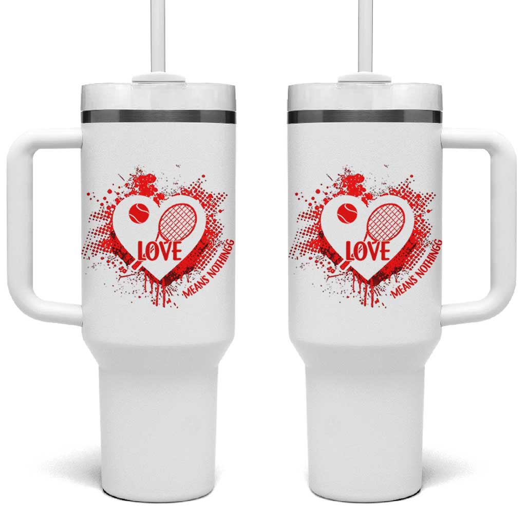 Love Means Nothing To A Tennis Player Tumbler With Handle Valentines Day Gift - Wonder Print Shop