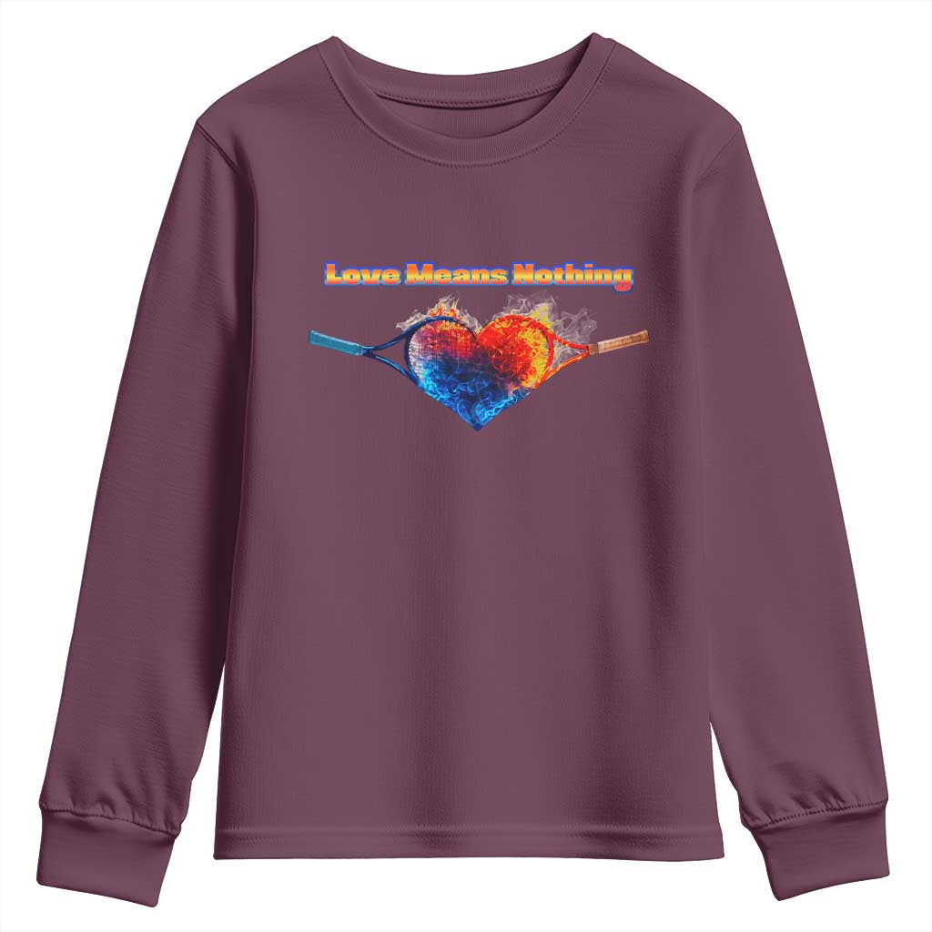 Love Means Nothing Youth Sweatshirt Valentines Day Gift - Wonder Print Shop
