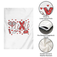 Cute XOXO Tennis Player Garden Flag Valentines Tennis Gift - Wonder Print Shop