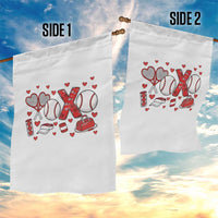 Cute XOXO Tennis Player Garden Flag Valentines Tennis Gift - Wonder Print Shop