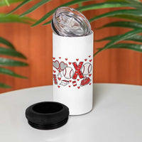 Cute XOXO Tennis Player 4 in 1 Can Cooler Tumbler Valentines Tennis Gift - Wonder Print Shop
