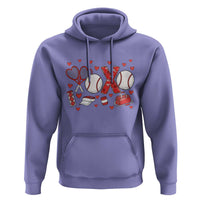 Cute XOXO Tennis Player Hoodie Valentines Tennis Gift - Wonder Print Shop