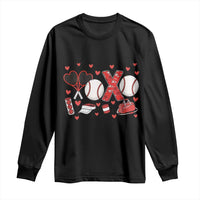 Cute XOXO Tennis Player Long Sleeve Shirt Valentines Tennis Gift - Wonder Print Shop
