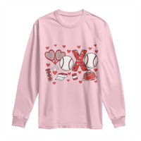 Cute XOXO Tennis Player Long Sleeve Shirt Valentines Tennis Gift - Wonder Print Shop