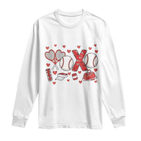 Cute XOXO Tennis Player Long Sleeve Shirt Valentines Tennis Gift - Wonder Print Shop