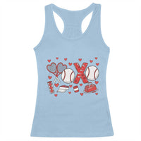 Cute XOXO Tennis Player Racerback Tank Top Valentines Tennis Gift - Wonder Print Shop