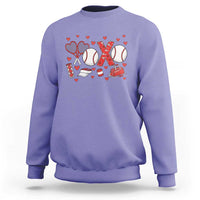 Cute XOXO Tennis Player Sweatshirt Valentines Tennis Gift - Wonder Print Shop