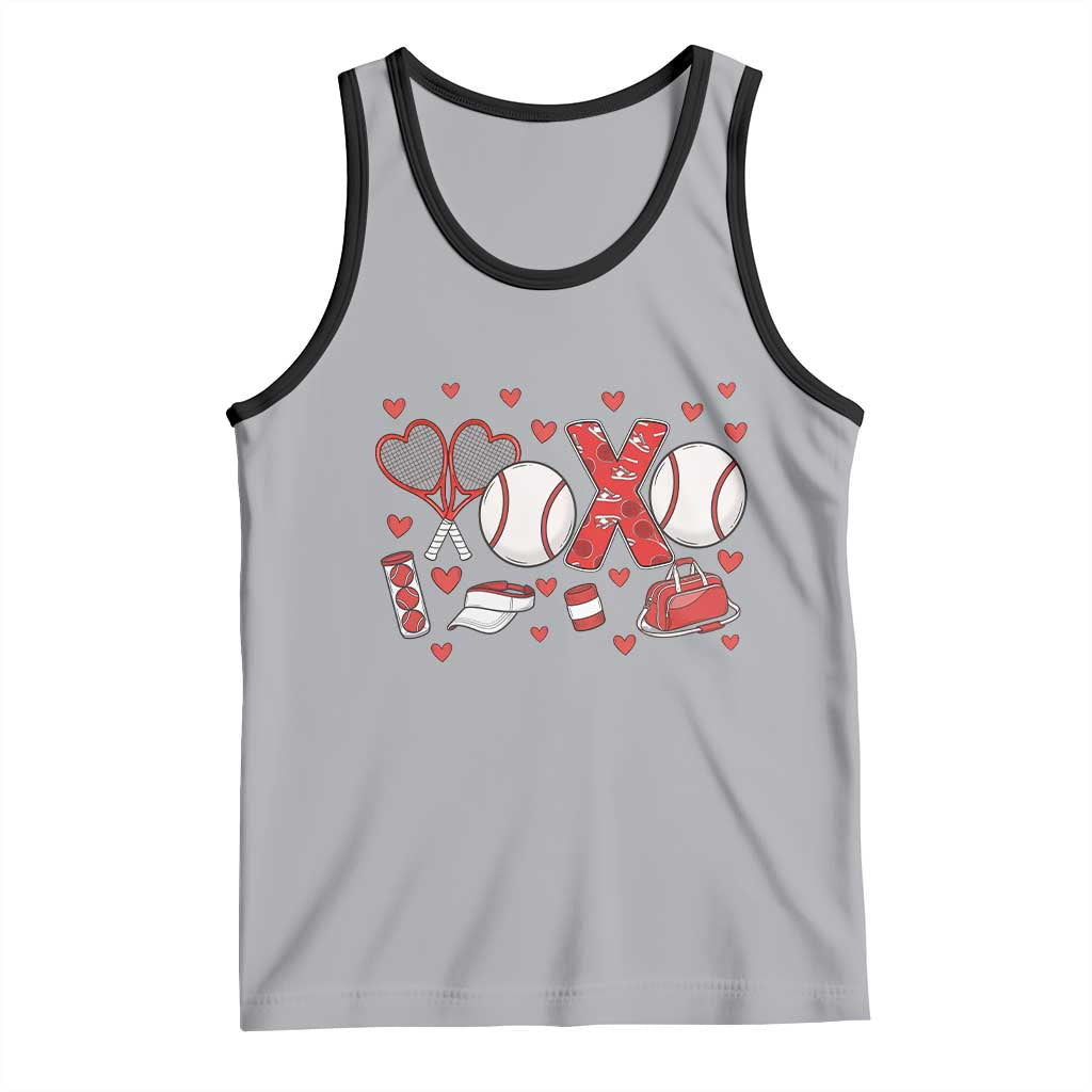 Cute XOXO Tennis Player Tank Top Valentines Tennis Gift - Wonder Print Shop