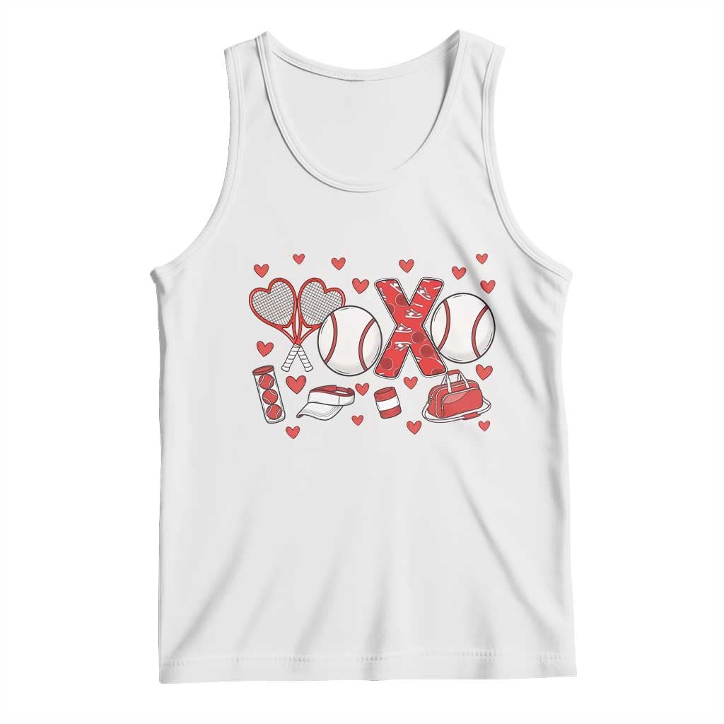Cute XOXO Tennis Player Tank Top Valentines Tennis Gift - Wonder Print Shop