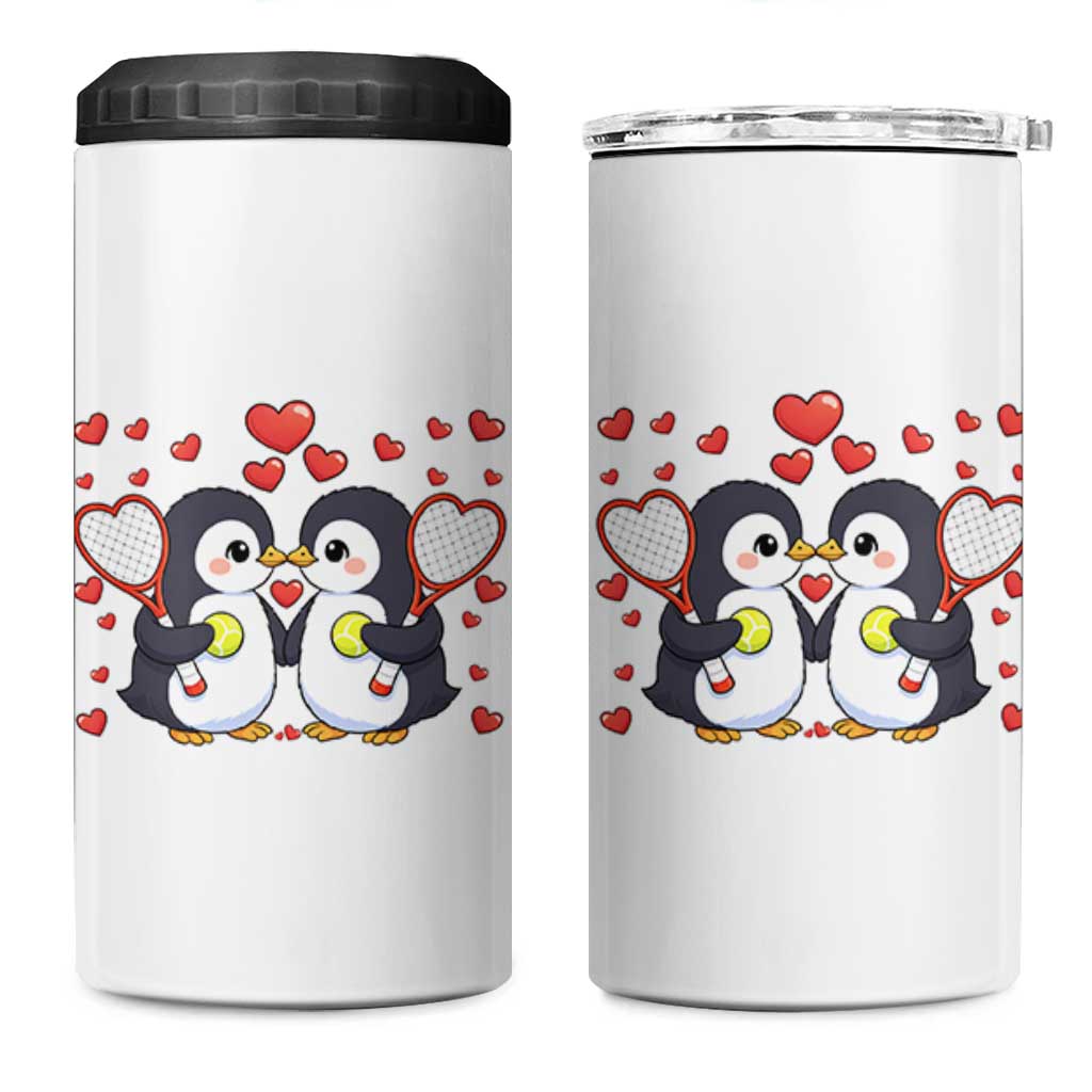 Cute XOXO Tennis Player 4 in 1 Can Cooler Tumbler Valentines Day Gift - Wonder Print Shop