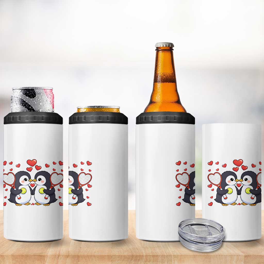 Cute XOXO Tennis Player 4 in 1 Can Cooler Tumbler Valentines Day Gift - Wonder Print Shop