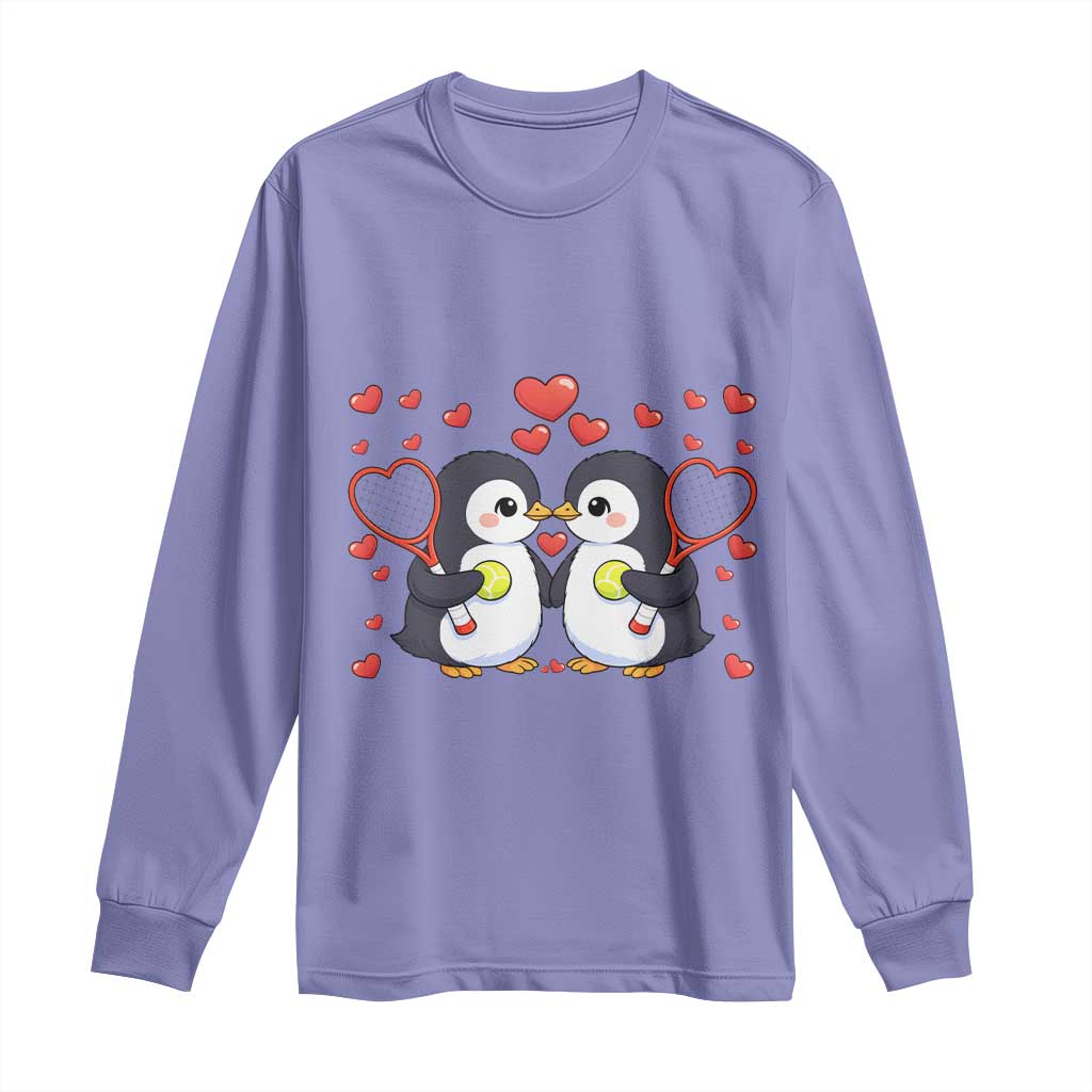 Cute XOXO Tennis Player Long Sleeve Shirt Valentines Day Gift - Wonder Print Shop