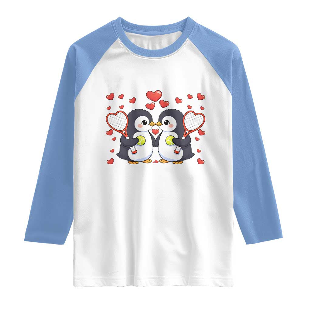 Cute XOXO Tennis Player Raglan Shirt Valentines Day Gift - Wonder Print Shop