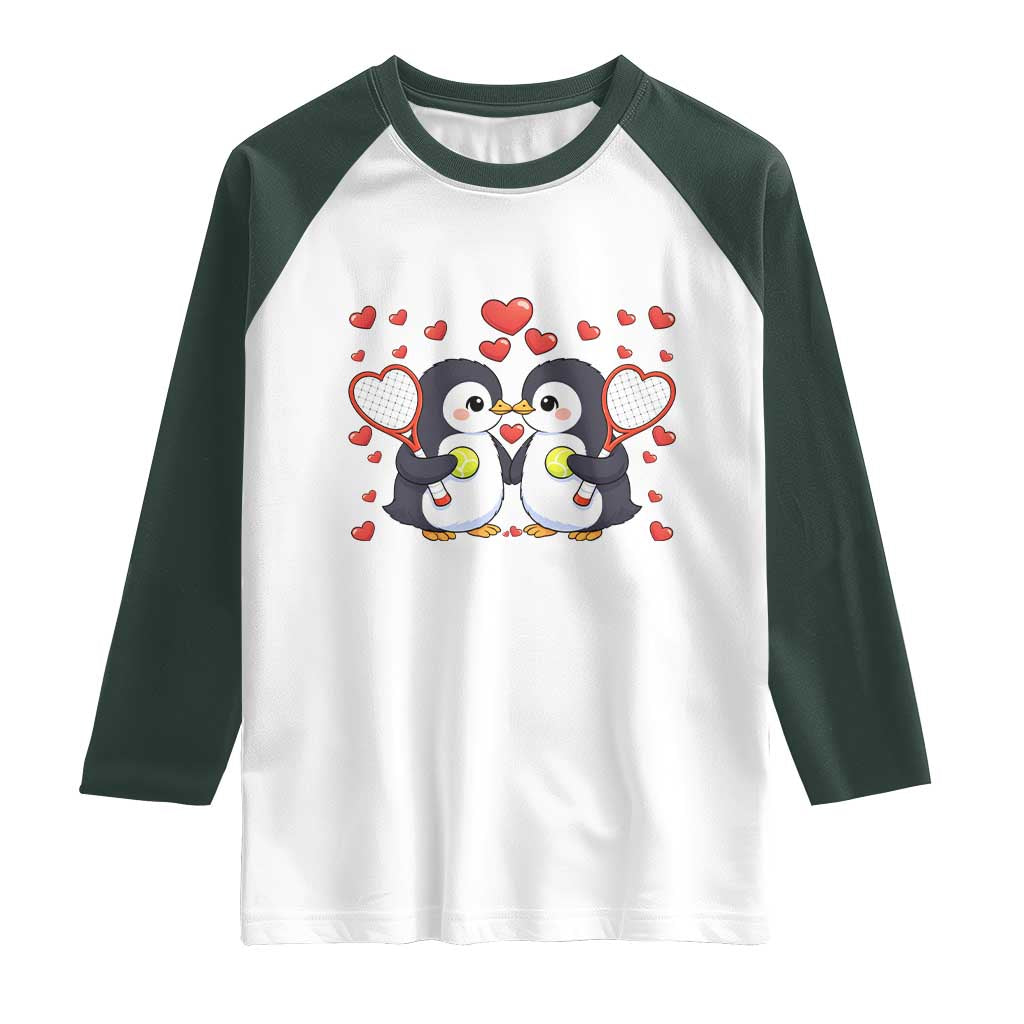 Cute XOXO Tennis Player Raglan Shirt Valentines Day Gift - Wonder Print Shop