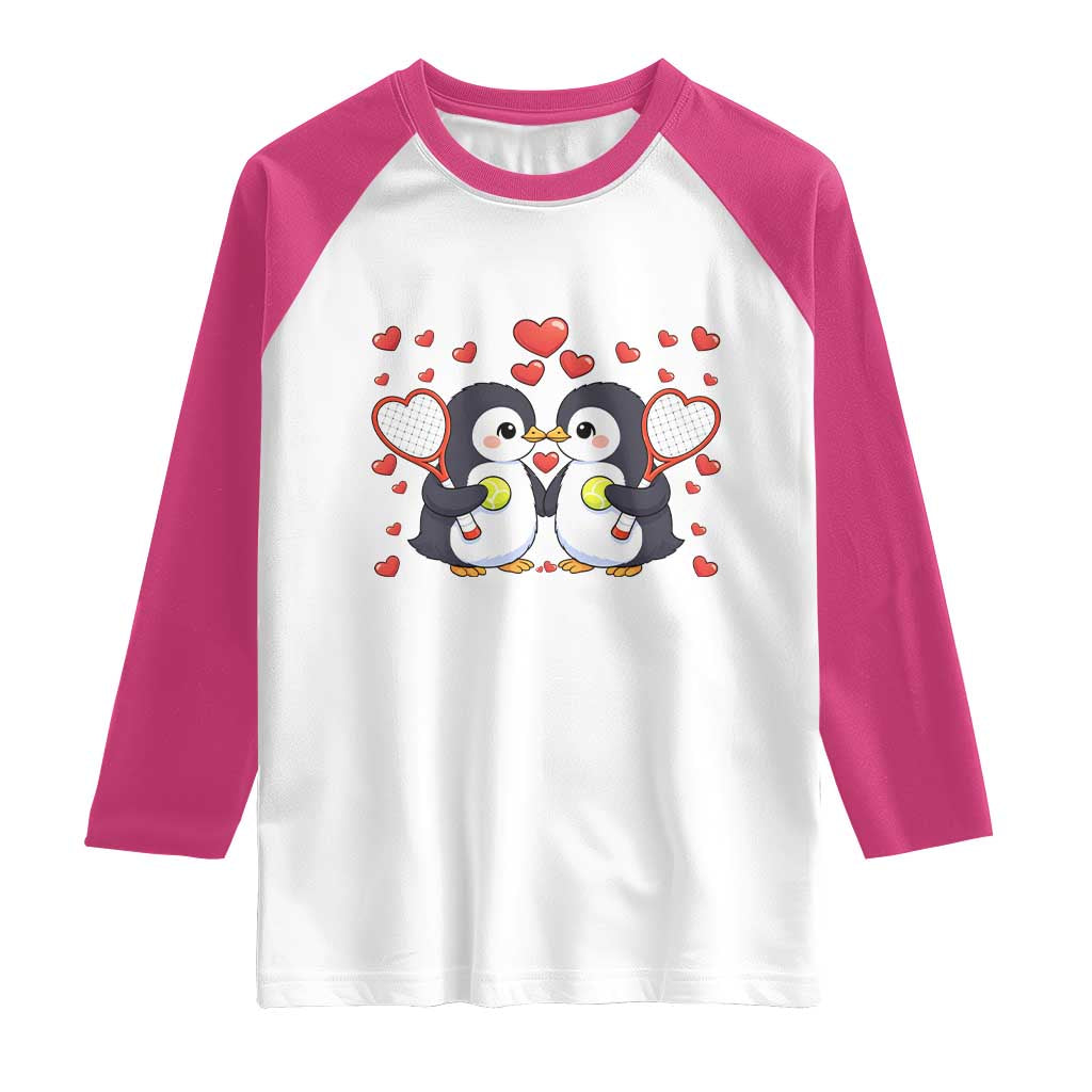 Cute XOXO Tennis Player Raglan Shirt Valentines Day Gift - Wonder Print Shop