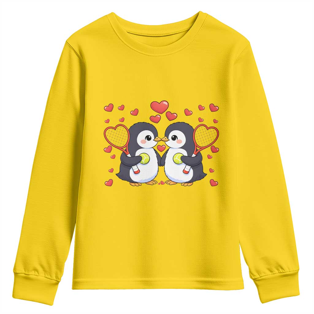 Cute XOXO Tennis Player Youth Sweatshirt Valentines Day Gift - Wonder Print Shop