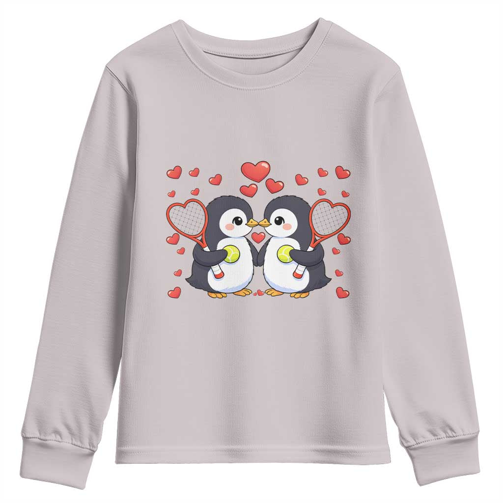 Cute XOXO Tennis Player Youth Sweatshirt Valentines Day Gift - Wonder Print Shop