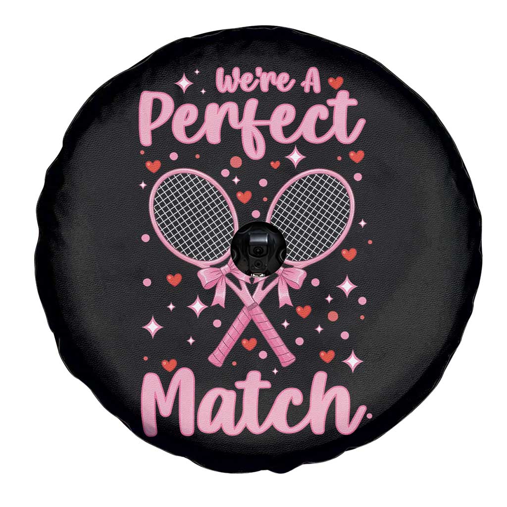 We Are A Perfect Match Spare Tire Cover Gift For Tennis Couple - Wonder Print Shop