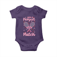 We Are A Perfect Match Baby Onesie Funny Tennis Valentines - Wonder Print Shop
