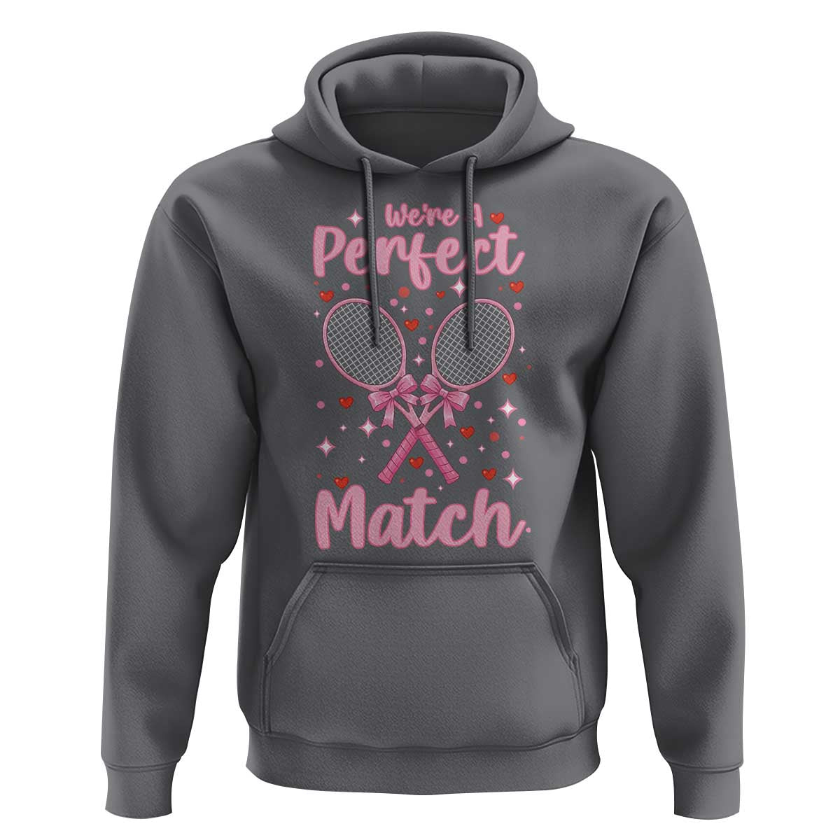 We Are A Perfect Match Hoodie Funny Tennis Valentines - Wonder Print Shop
