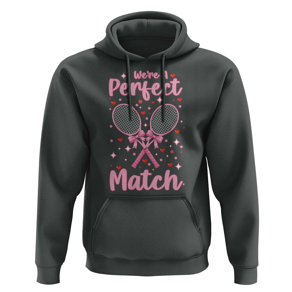 We Are A Perfect Match Hoodie Funny Tennis Valentines - Wonder Print Shop