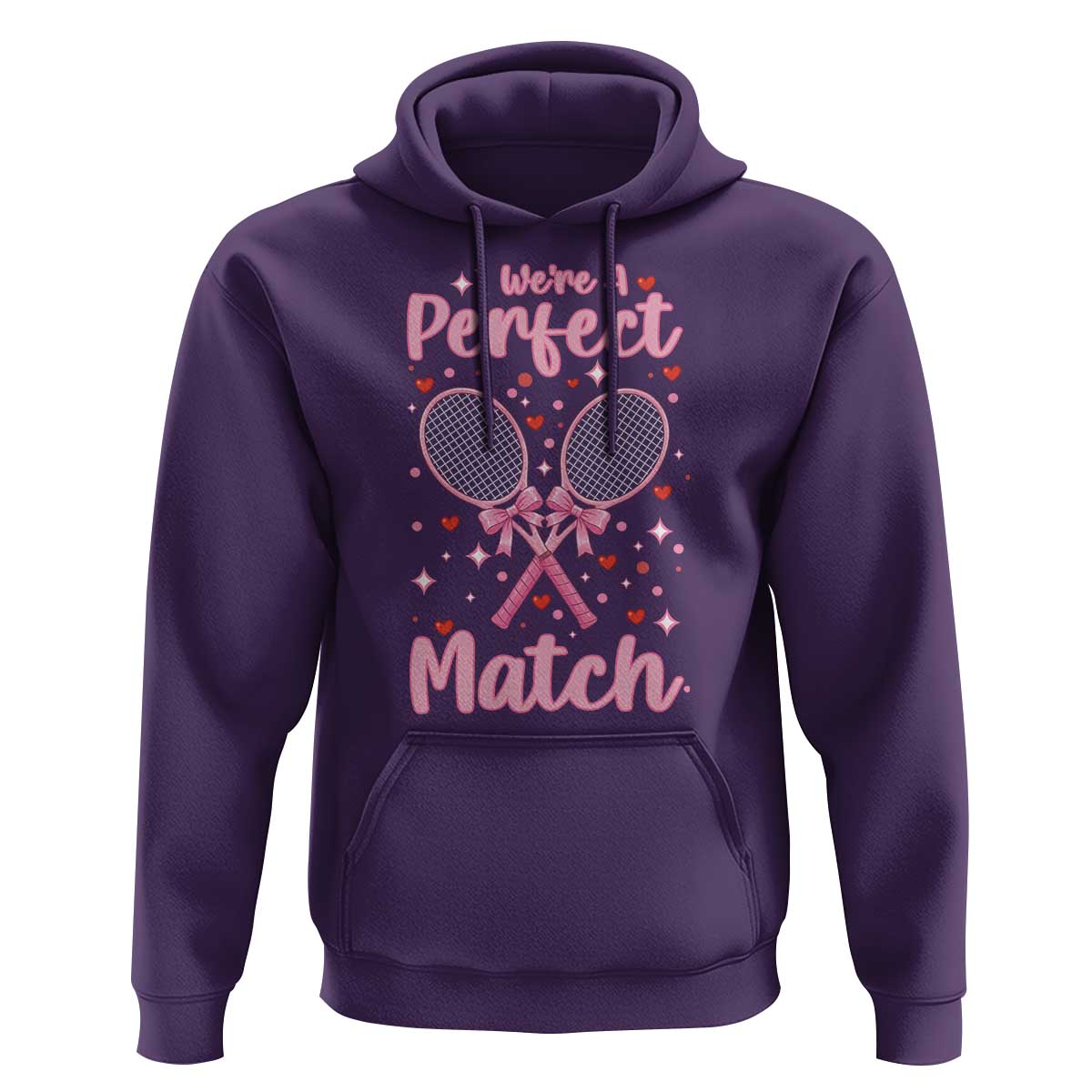We Are A Perfect Match Hoodie Funny Tennis Valentines - Wonder Print Shop