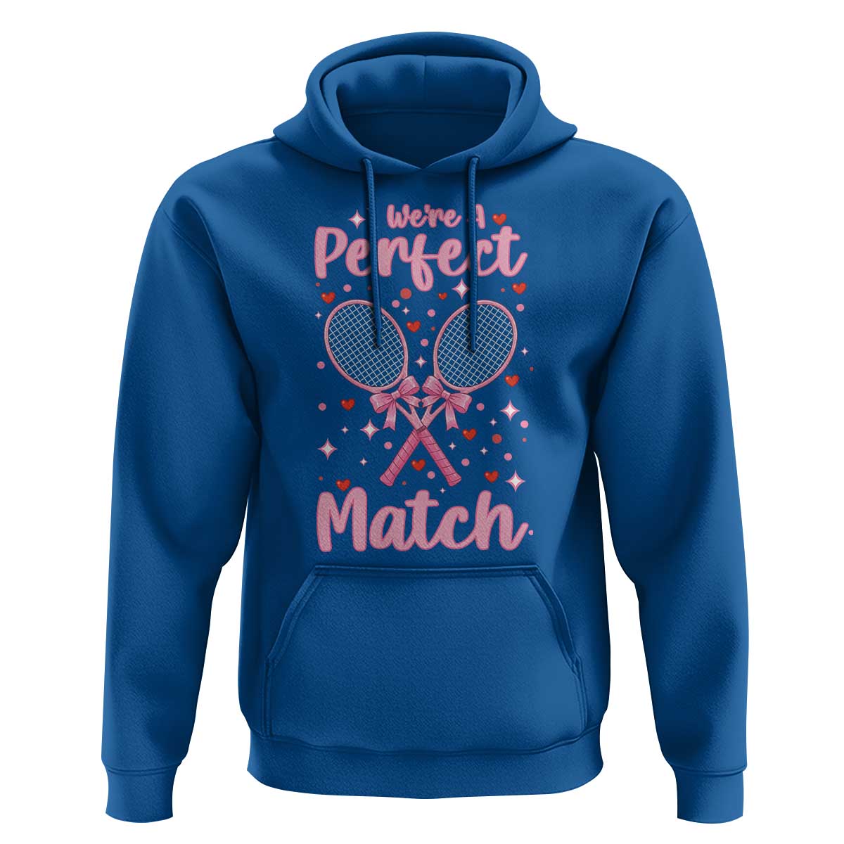 We Are A Perfect Match Hoodie Funny Tennis Valentines - Wonder Print Shop
