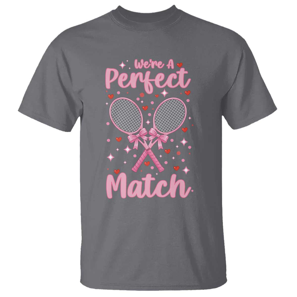 We Are A Perfect Match T Shirt Funny Tennis Valentines - Wonder Print Shop