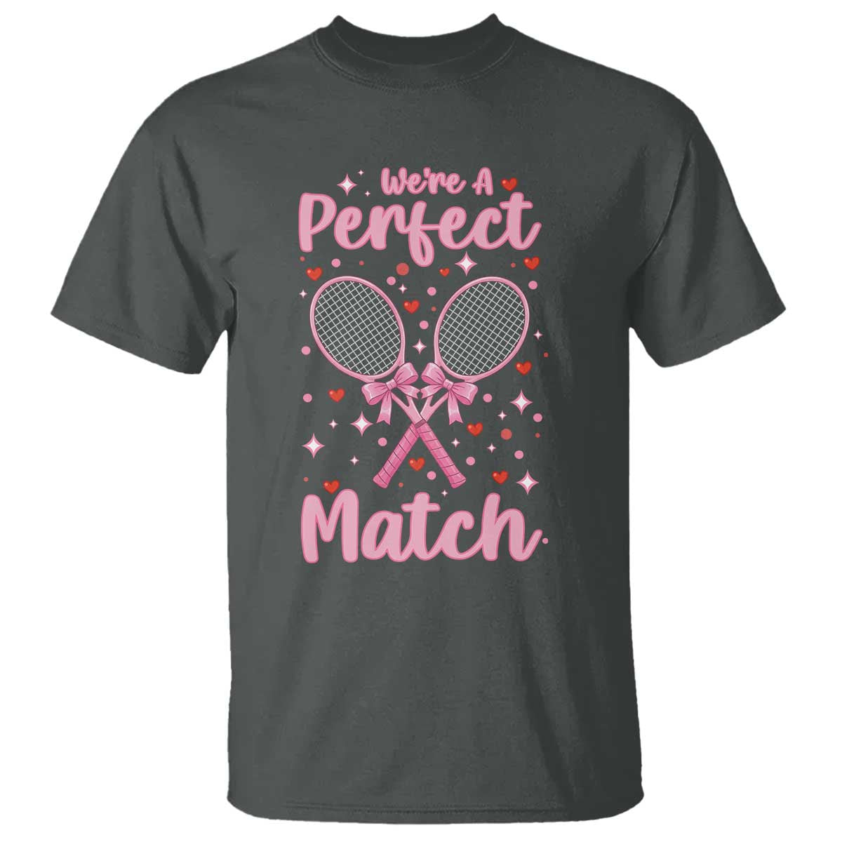 We Are A Perfect Match T Shirt Funny Tennis Valentines - Wonder Print Shop