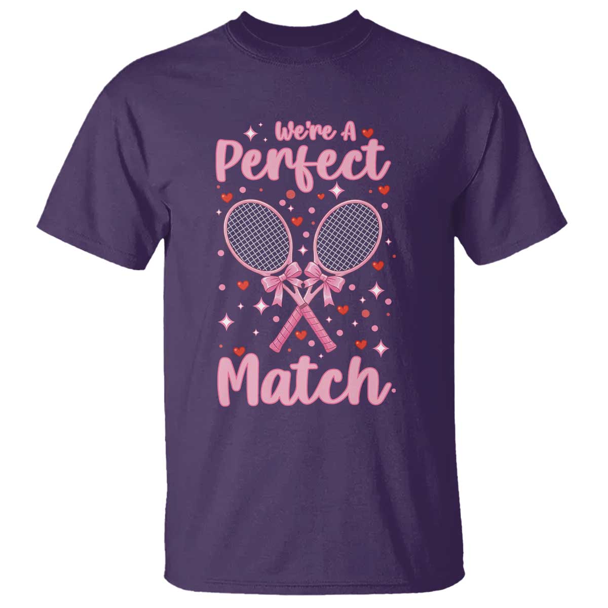 We Are A Perfect Match T Shirt Funny Tennis Valentines - Wonder Print Shop
