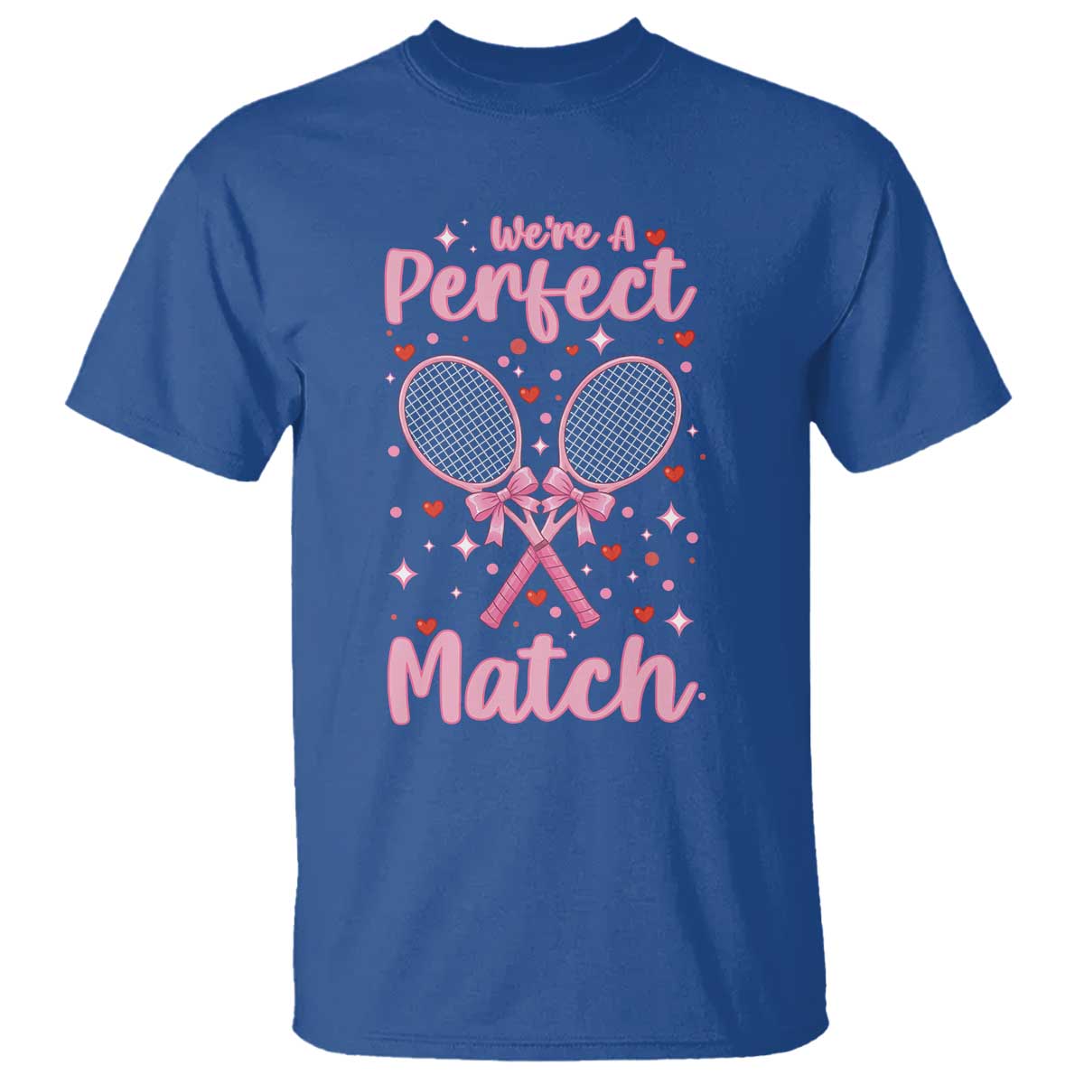 We Are A Perfect Match T Shirt Funny Tennis Valentines - Wonder Print Shop
