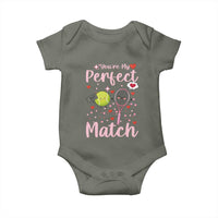 You Are My Perfect Match Baby Onesie Gift For Tennis Couple - Wonder Print Shop