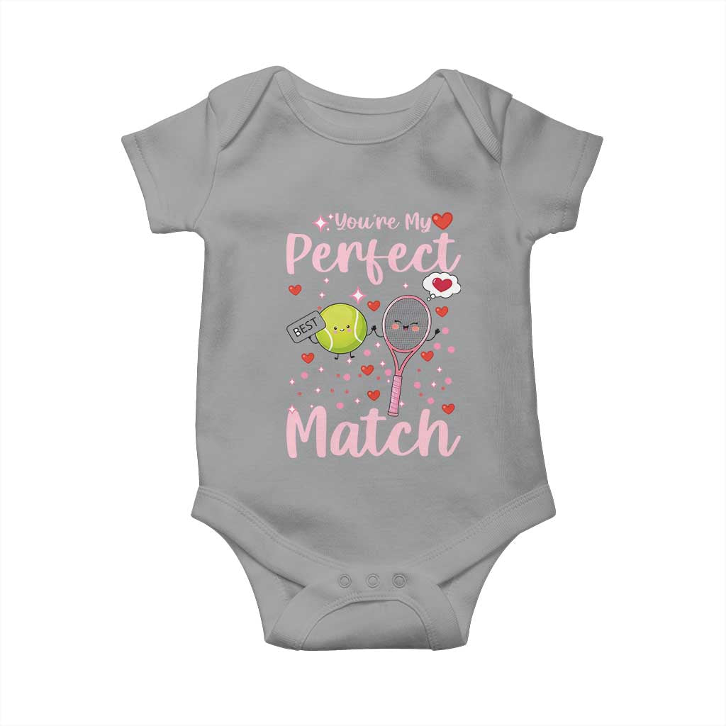 You Are My Perfect Match Baby Onesie Gift For Tennis Couple - Wonder Print Shop