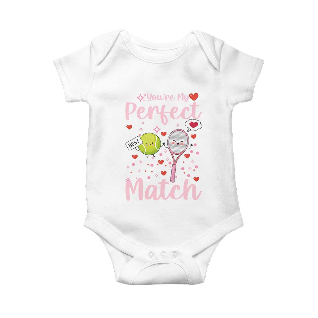 You Are My Perfect Match Baby Onesie Gift For Tennis Couple - Wonder Print Shop