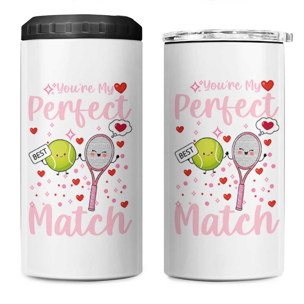 You Are My Perfect Match 4 in 1 Can Cooler Tumbler Gift For Tennis Couple - Wonder Print Shop