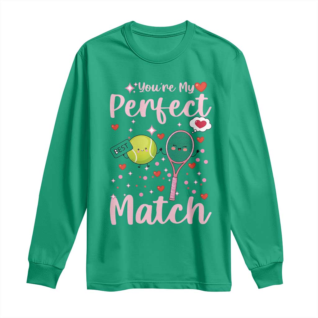 You Are My Perfect Match Long Sleeve Shirt Gift For Tennis Couple - Wonder Print Shop
